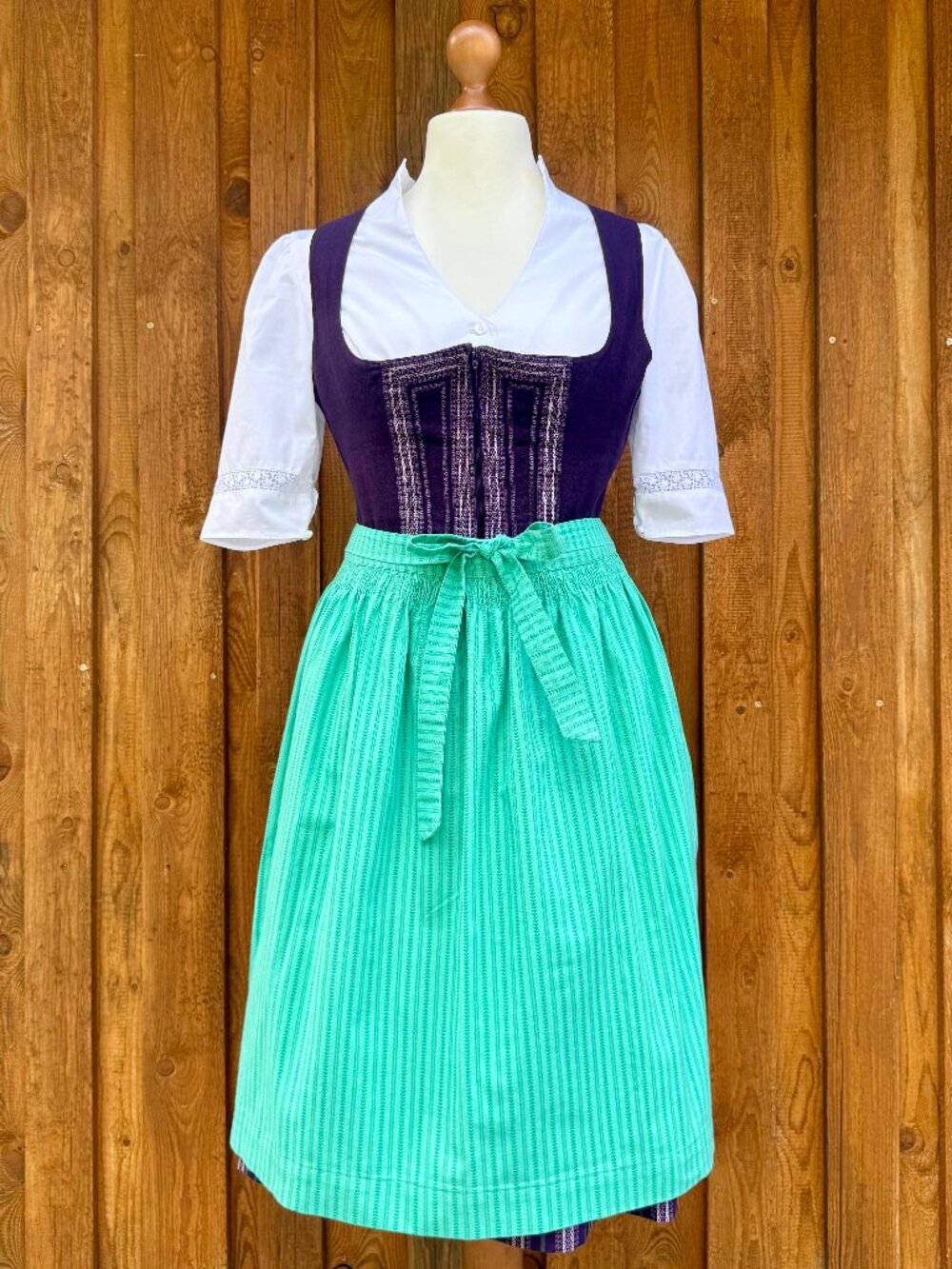 Dark Purple 70's Dirndl (Size 12)
